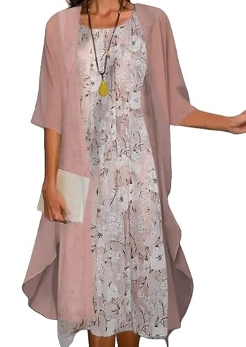 Bolero Damen,Langer Chiffon Cardigan Sarong Für Damen Strandmode Leichtes Durchsichtiges Maxi Schal Oberteil Lässig Elegant Boleros Strandüberzüge Kleid Überzug Abend Hochzeit Khaki L von WRFUU