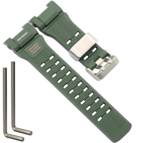 GWG-B1000 Uhrenarmband kompatibel mit Casio G-Shock GWG-B1000-3AJF GWG-B1000EC-1AJF GWG-B1000-1A4JF GWG-B1000-1AJF Master of G Series Ersatz-Wirstband (Armeegrün) von WRISTARMOR