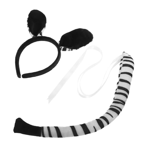 WRITWAA Zebraohr Stirnband Mit Für Tierkostüm Cosplay Party Requisit Leicht Und Tragbar Für Täglichen Gebrauch von WRITWAA