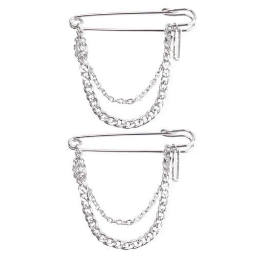 WRITWAA 2stücke Brosche Mit Ketten-design Und Stilvolle Anstecknadel Für Damen Für Kleidung Hüte Schals Und Für Partys Und Besondere Anlässe von WRITWAA