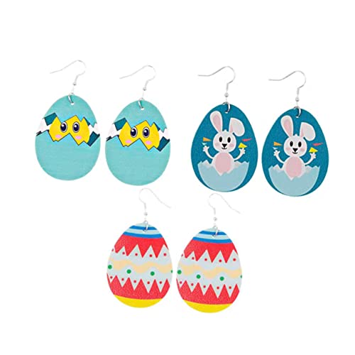 3 Paare Frauen Ostern Ohrtropfen Osterhasen Ohrringe Osterferienohrringe Für Frauen Mode Ohrtropfen Schmuck Ohrhänger Ohrring WRITWAA von WRITWAA