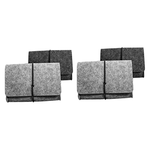 4 Stück Tasche Für Elektronikzubehör Handy-geldbörsen Reisebrieftasche Brieftasche Für Telefon Halter Filztasche Filzbeutel Münzbeutel Filz Geldbörse Herren Geldbörse Filzkoffer WRITWAA von WRITWAA