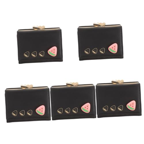 WRITWAA 5St Faltbrieftasche für Damen Mini-Sachen für den Geldbeutel Einkaufstasche Inhaber wechseln Geldbörse damengeldbeutel Wallets Karten Tasche dreifach faltbares Portemonnaie Metall von WRITWAA