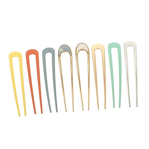 8 Stück Teiliges U Förmige Haarnadeln aus Metall Haarspangen für Damen Verschiedenen Farben zum Stylen von Hochsteckfrisuren von WRITWAA