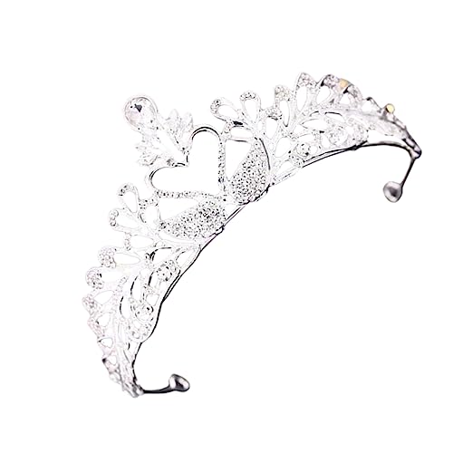 Crystal Crown Tiara Kronen Brautparty Sei Haarzubehör Braut- Hochzeit Braut Tiara Brautkopfbedeckung Prinzessin -Strass -Krone Hochzeitsdiademe für die Braut Legierung Silber von WRITWAA