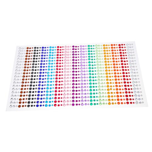 WRITWAA 1 Blatt Gesichtsschmuck Aufkleber Selbstklebende Rhinestones für Makeup Farben Dekorative Gesichtssteine für Partys Festivals und Bastelprojekte von WRITWAA