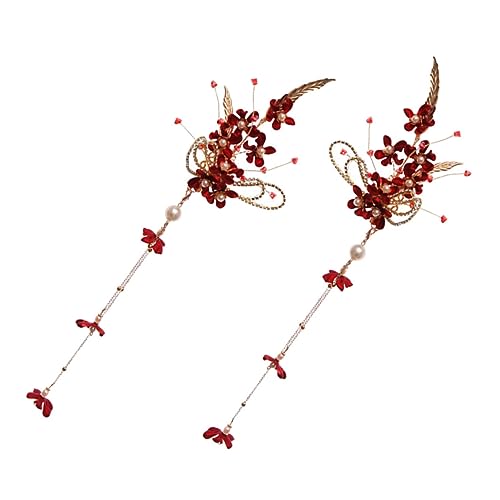 WRITWAA 1 Paar Haarnadel Kopfbedeckung Brautjungfer Braut Haarnadeln Braut Kopfschmuck Haarschmuck Für Hochzeit Braut Haarschmuck Stilvolle Braut Seitenspange Haarklammer Clips Frauen von WRITWAA