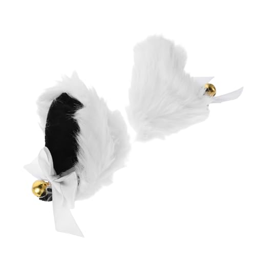 WRITWAA 1 Paar Katzenohren Haarspangen Pelzige Haarspangen Tierohren Haarnadeln Cosplay Kopfbedeckung Make Up Foto Requisite Für Frauen Halloween Kostüm Partykleid von WRITWAA