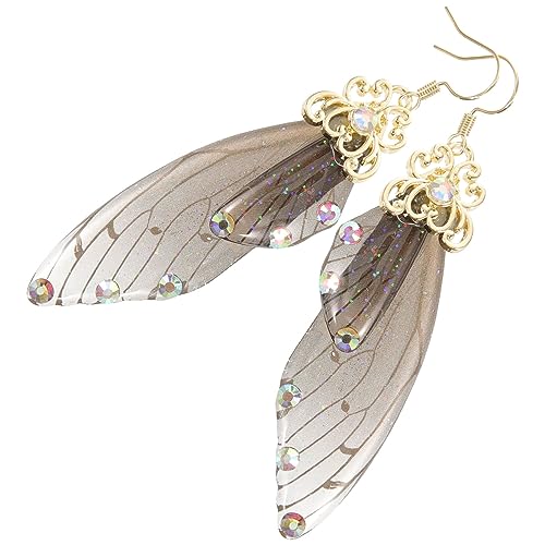 WRITWAA 1 Paar Ohrringe elegant happening butterfly a cu Party Ohrring aus Sterlingsilber frauen schmuck Ohrstecker Ohrhänger Ohr baumeln Sterling Silber Anhänger Ohrhaken Fräulein Epoxid von WRITWAA