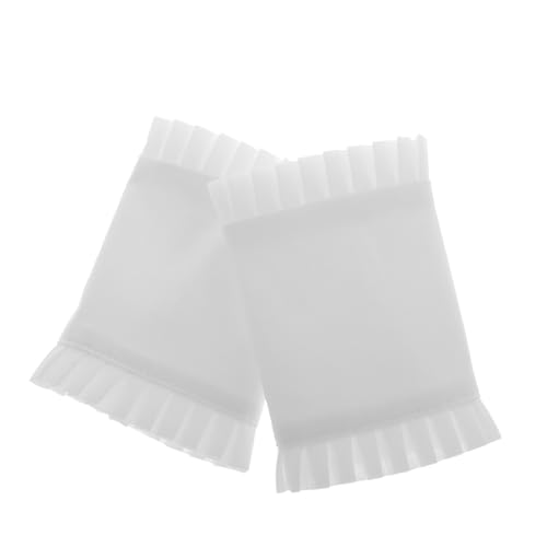 WRITWAA Falsche Ärmel Mit Rüschen Und Spitzenmuster Abnehmbar Für Frauen Und Mädchen Weiß Mehrlagig Elastisches Armband Für Hochzeiten Und Formelle Anlässe von WRITWAA