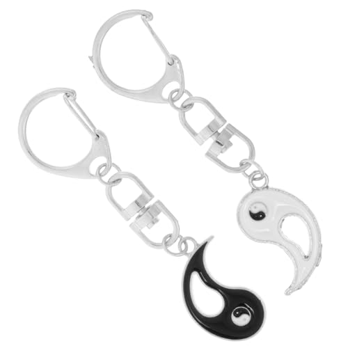 WRITWAA Süßes Schlüsselanhänger-Set Paar Schlüsselanhänger Aus Metall Chinesisches Symbol für Freund und Freundin von WRITWAA