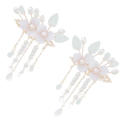 WRITWAA 1 Paar Vintage Blüten Haarklammern mit Quasten Chinesischer Stil Haarclips für Damen Retro Haarspangen für Hochzeiten Partys und Festlichkeiten Teiliges von WRITWAA