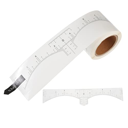 WRITWAA 1 Rolle Augenbrauen -Tätowierung Make -up -Zubehör Augenbrauenlineal Aufkleber Augenbrauenmesser make-up brauen lineal Frauenbrauenlineal Augenbrauenschablone Weiß von WRITWAA