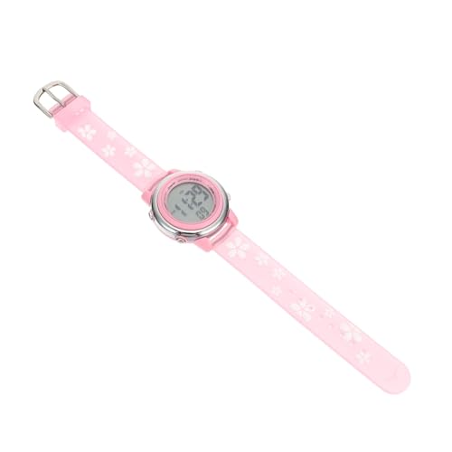 WRITWAA wasserdichte Uhr Für Mädchen Rosa Digitale Led-Uhr Mit Kirschblütenoptik Langlebige Kinderuhr Für Schulaufgaben Und Übungen von WRITWAA