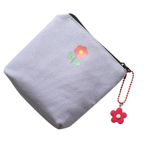 WRITWAA Mini-Geldbeutel Aus Canvas Kompakte Aufbewahrungstasche Snack-Tasche Für Damenbinden Kleinigkeitentasche Damenbindentasche Einfache Tasche Für Kopfhörer von WRITWAA