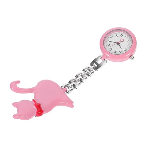 WRITWAA Armbanduhr Mit Kätzchenmotiv Quarz-taschenuhr Zum Anklipsen Für Mehr Komfort von WRITWAA