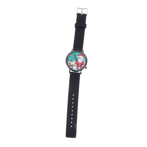 WRITWAA 1stück Weihnachtsdesign Armbanduhr Mit Elch Und Weihnachtsmann-Muster Modische Lässige Uhr Für Studenten Und Frauen Präzise Zeitmessung Und Komfortable Passform von WRITWAA