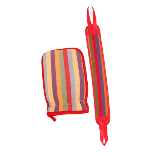 WRITWAA 1 Satz Badetücher Und Schrubbenhandschuhe Tief Peeling-körperpeeling Zurück Handtuch Peelings Handtücher Rückenschrubber Für Die Dusche Für Männer Mattierter Stoff von WRITWAA