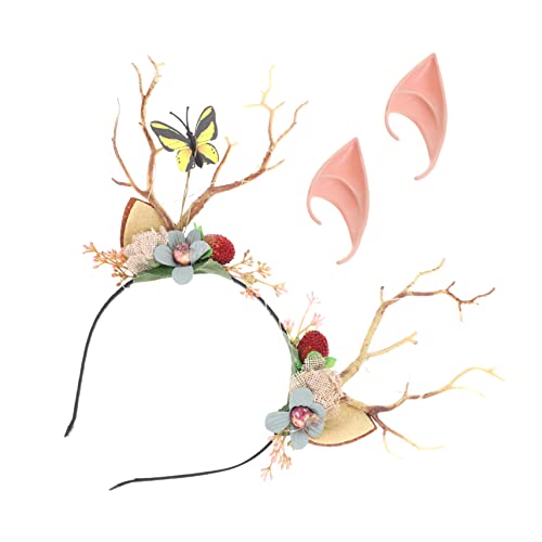 WRITWAA Ohrkrone Mit Ast-stirnband Leuchtendes Cosplay-zubehör Feenohren-requisiten 2 Stück Für Halloween- Und Performance-kostüme von WRITWAA