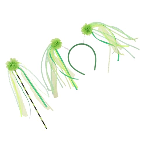 WRITWAA 1satz Irisches Stirnband Mit Zauberstab Für Patrick's Day Und Erwachsene Festliche Haaraccessoires Für Karneval Und Themenpartys Leuchtendes Design Mit Blumen Und Witzigen von WRITWAA