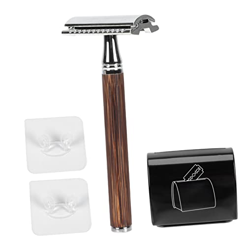 WRITWAA 1 Satz Rasiermesser-Set rasierer werkzeug rasierhobel Handbuch Rasiermesser Bartschneider Rasiermesser mit bambusgriff Aluminiumlegierung von WRITWAA
