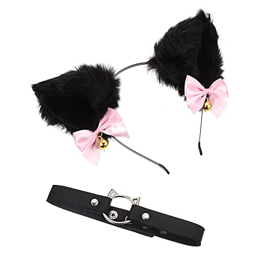 WRITWAA 1satz Katzenohren Haarband Mit Choker Und Halsband Dekorative Kostüm Accessoires Für Halloween Und Rollenspiele Mit Witzigem Design Und Festem Sitz von WRITWAA