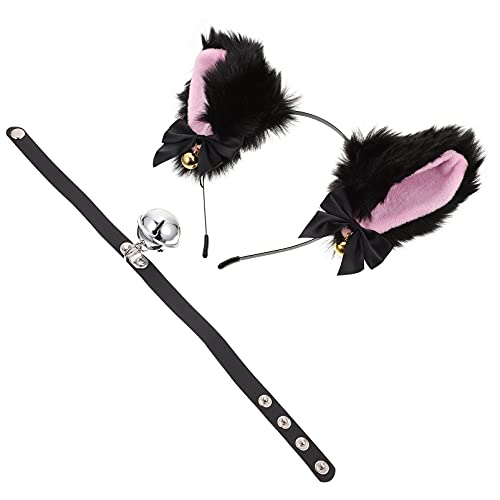 WRITWAA 1satz Festival Cosplay Katzenohren Haarreif Mit Und Halsband Dekorative Accessoires Für Halloween Und Kostümpartys Niedliche Und Langlebige Cosplay Requisiten von WRITWAA