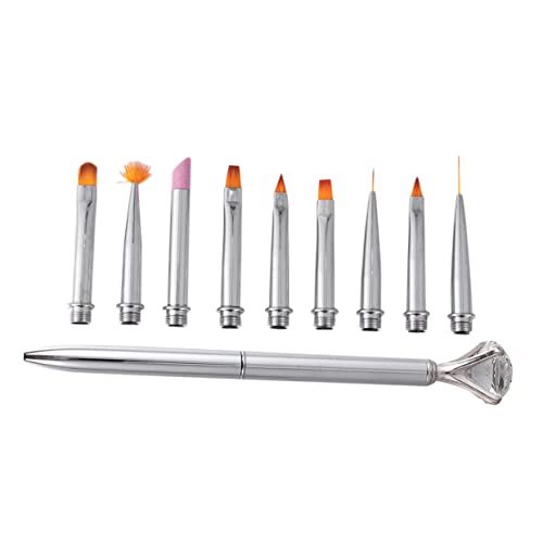WRITWAA 1 Satz Teiliges Nagelkunst Pinselset Austauschbare Malpinsel für Präzise Nageldesigns Ergonomisches Design für Maniküre und Diy Nageldekoration Silber WRITWAA 1 Satz Teiliges Nagelkunst Pinselset Austauschbare Malpinsel für Präzise Nageldesigns Ergonomisches Design für Maniküre und Diy Nageldekoration Silber von WRITWAA