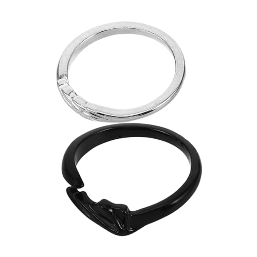 WRITWAA 1 Satz Verstellbare Paarringe Und Teufel Design Leichtes Mode Schmuck Accessoire Für Damen Und Herren Kreativer Liebesring Mit Einzigartigem Alltagstauglich Und Auffällig 2 Stück von WRITWAA