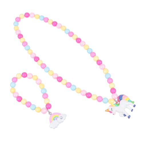WRITWAA 1 Set 2 Stück Einhorn Halskette Perlenkette Kinderperlenarmband Kinderarmband Halskette Kinderschmuck Mädchenarmband Kinderperlenkette Armband Kleine WRITWAA 1 Set 2 Stück Einhorn Halskette Perlenkette Kinderperlenarmband Kinderarmband Halskette Kinderschmuck Mädchenarmband Kinderperlenkette Armband Kleine von WRITWAA