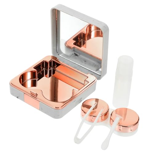 WRITWAA 1 Set Kleiner Linsenbehälter Kosmetikbehälter Für Damen Reise Kontaktlinsenhalter Reise Kontaktlinsenbehälter Kontaktlinsen Organizer Kontaktlinsenbehälter Make Up von WRITWAA