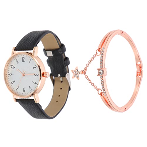 WRITWAA Armbanduhr Für Damen Mit Armband-Set Leichte Quarz-Uhr Mit Schlichtem Design Für Alltag Schule Und Besondere Anlässe von WRITWAA