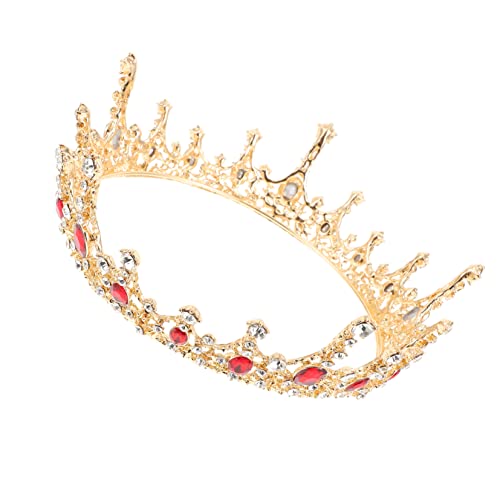 WRITWAA 1 Stück Barock Krone mit Strasssteinen für Hochzeiten und Besondere Anlässe Eleganter Brautschmuck für Haarschmuck Accessoire für Feiern und Kostümpartys von WRITWAA