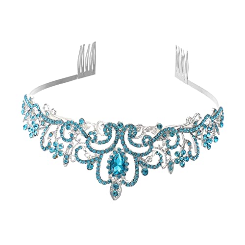 WRITWAA 1 Stück Braut Tiara mit Hochzeit Krone Haarreif für Haarschmuck für Feierlichkeiten Langlebiges Material für Hochzeiten Fotoshootings und Partys von WRITWAA