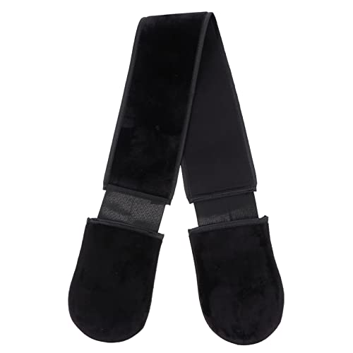 WRITWAA 1 Stück Exfolierender Badetuch Handschuh mit Rückenzugband Schwarz Hautfreundliches Duschzubehör für Sanfte Körperreinigung und Peeling für Damen und Herren von WRITWAA