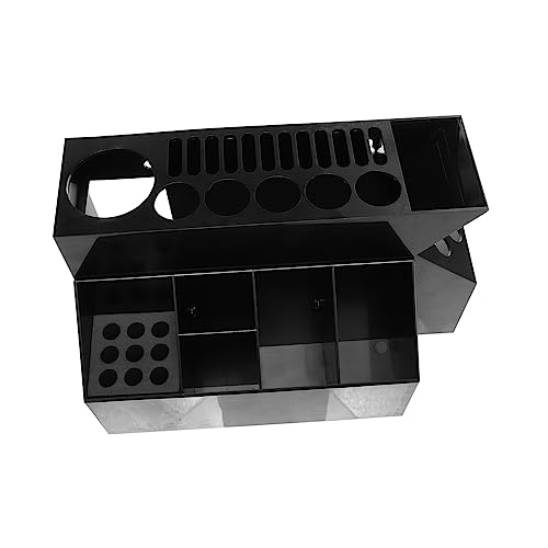 WRITWAA Scherenhalter Organizer für Friseurwerkzeuge rutschfest Schwarz für Salon und Barbershop mit Ablagefläche von WRITWAA