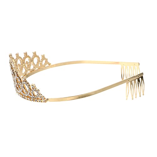 WRITWAA 1 Stück Geburtstagskrone Tiara Hochzeit Brautkopfbedeckung Brautjungfer Erste Haarkronendekor Band Party-kopfschmuck Krone Für Mädchen Dekorationen Legierung Golden WRITWAA 1 Stück Geburtstagskrone Tiara Hochzeit Brautkopfbedeckung Brautjungfer Erste Haarkronendekor Band Party-kopfschmuck Krone Für Mädchen Dekorationen Legierung Golden von WRITWAA