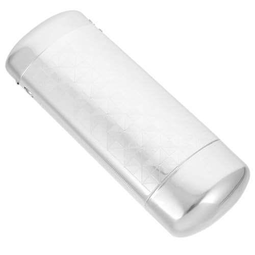 WRITWAA Harte Brillenetui Aus Aluminium, Schutzbox FüR Brillen Und Sonnenbrillen, Kompaktes Design, Silber von WRITWAA