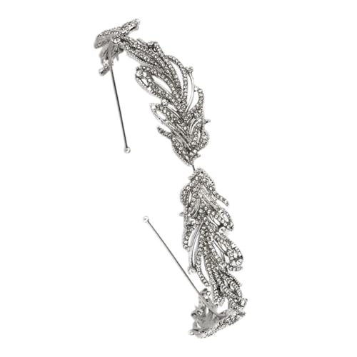 WRITWAA 1 Stück Hochzeitskrone für Vintage Tiara mit Hohlem Design Brautschmuck für Hochzeiten Verlobungen und Feiern Haaraccessoire Silber Leicht und Langlebig von WRITWAA