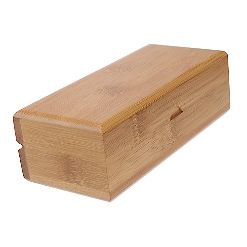 WRITWAA Sonnenbrillen-aufbewahrungsbox Aus Bambusmaserung Beidseitig Druckfeste Brillenbox Etui Für Sonnenbrillen Oder Brille Khaki von WRITWAA