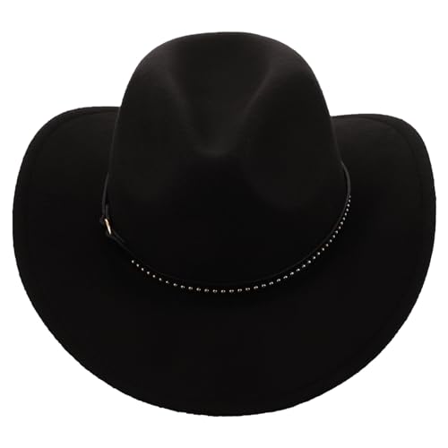 WRITWAA Cowboyhut FüR Damen Und Herren, Westernhut Mit Breiter Krempe, Ideal FüR Outdoor-AktivitäTen Und KostüMpartys von WRITWAA