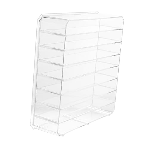 WRITWAA 1 Stück Kosmetik Aufbewahrungsbox mit Fächern Abnehmbar für Lidschatten und Lippenstifte Transparente Organizer Box für Badezimmer und Schlafzimmer von WRITWAA