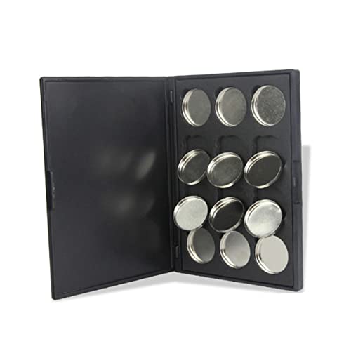 WRITWAA Lidschattenpalette Mit Löchern Aus Kunststoff Magnetisches Leeres Lidschattenetui Für Diy Kosmetik-organizer Geeignet Für Foundation Schwarz von WRITWAA