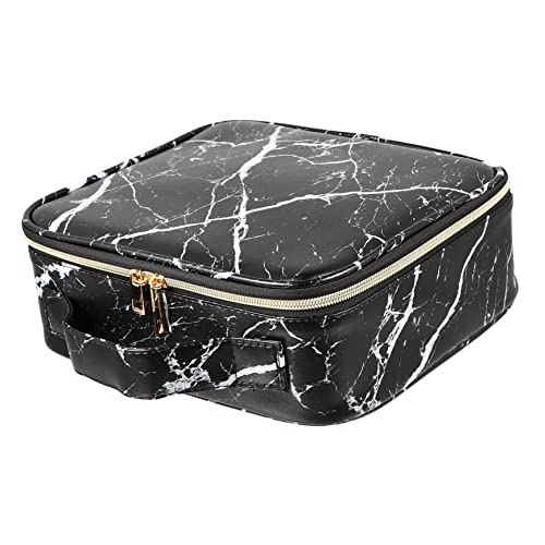 WRITWAA 1 Stück Marmor Kosmetikkoffer Make Up Organizer Trolley Make Up Reisekoffer Aufbewahrung Make Up Koffer Organizer Kosmetikkoffer Kosmetiktasche Kosmetikbehälter Make Up Buggy von WRITWAA