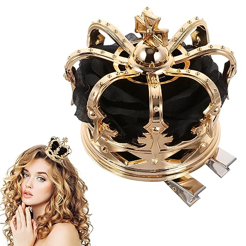 1 Stück Krone Haarnadel Mini Queen Krone Halloween Kopfschmuck Tiaras Für Frauen Krone Kopfschmuck Für Mädchen Gold Dekor Mini Krone Haarnadel Stirnband Geburtstag Krone von WRITWAA