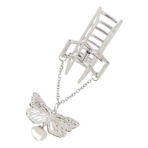 WRITWAA 1 Stück Rechteckige Haarspange Mit Kette Für Damen Hochzeitskralle Ausgefallene Kopfbedeckung Für Damen Stilvolle Haarspange Haarspangen Brautschmuck Haarspangen Für von WRITWAA