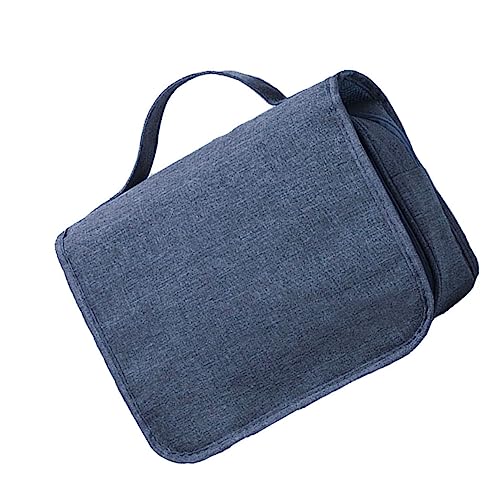 WRITWAA 1 Stück Reise Kosmetiktasche wasserdichte Aufbewahrungstasche mit Reißverschluss Große Herren Toilettentasche Dunkelblau für Reisen Camping und Fitness von WRITWAA