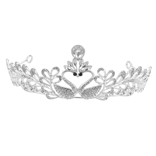 WRITWAA 1 Stück Strass Schwanenkrone Braut Tiara Stirnband Haarschmuck Für Mädchen Hochzeitsdeko Königin Tiara Strass Tiara Elegante Braut Hochzeit Haarschmuck Legierung Zufällige Farbe von WRITWAA