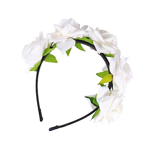WRITWAA 1 Stück kreative Kopfbedeckung frauen kopfschmuck Hochzeit Braut als Dekoration Band Korsage Haarschmuck für besondere Anlässe Romantischer Haarschmuck Haarreifen Haarzubehör Weiß von WRITWAA