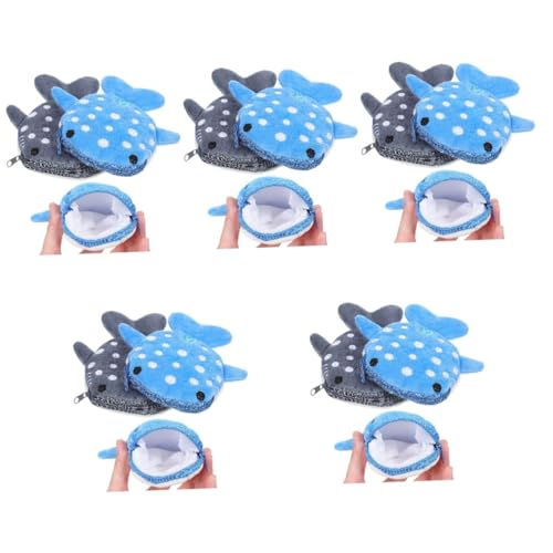 WRITWAA 10stücke Kawaii Haifisch-münzbeutel Plüsch Geldbörse Mit Reißverschluss Für Jungen Und Mädchen Niedliches Design Für Kleine Gegenstände Und Aufbewahrung von WRITWAA